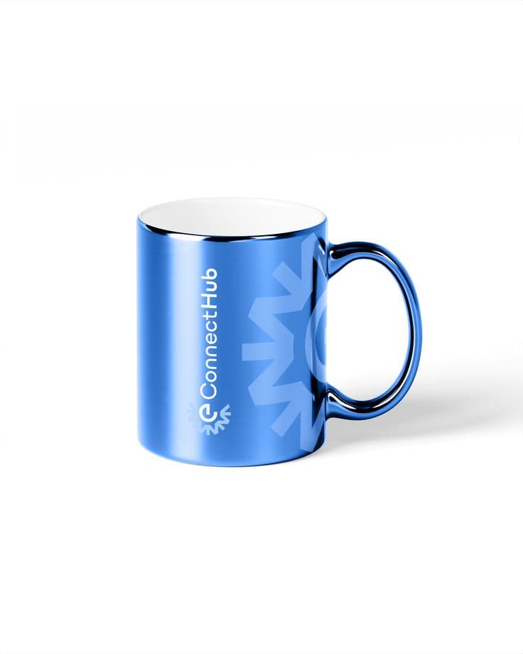 Metallic Mirror Ceramic Corporate Mugs
